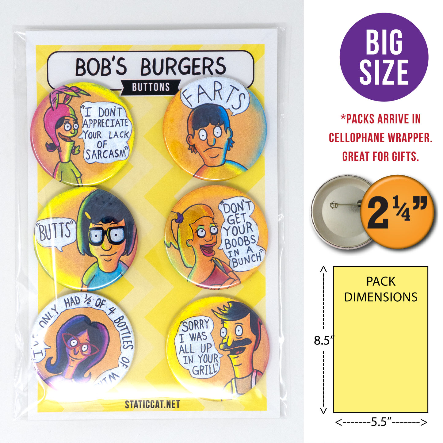 Bob’s Burgers 6-Pack - Pins