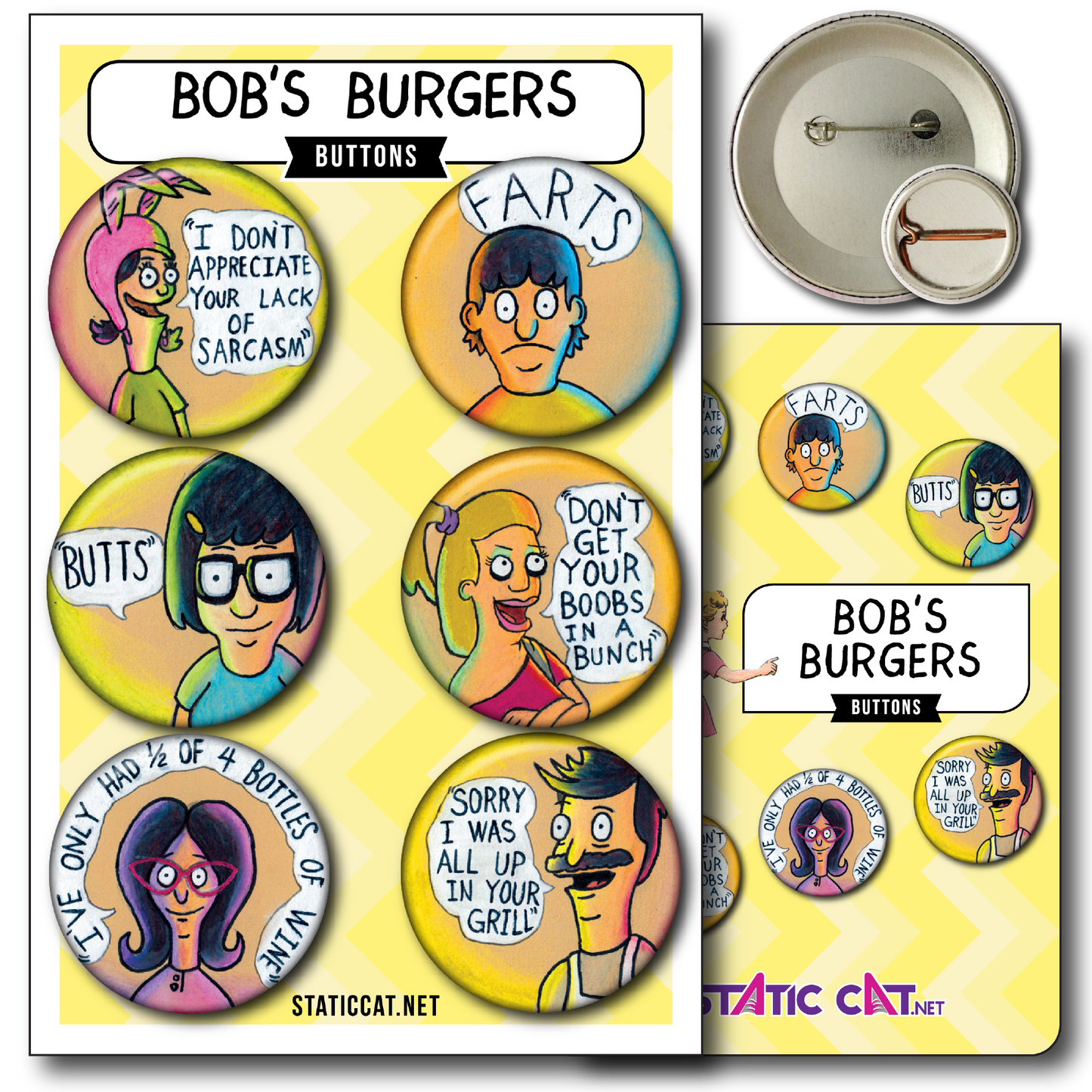 Bob’s Burgers 6-Pack - Pins