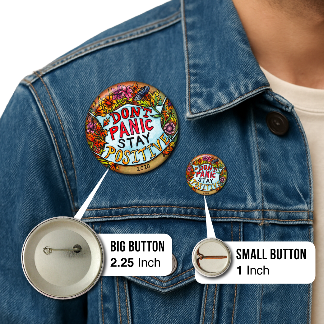 Don’t Panic Stay Positive – Pin