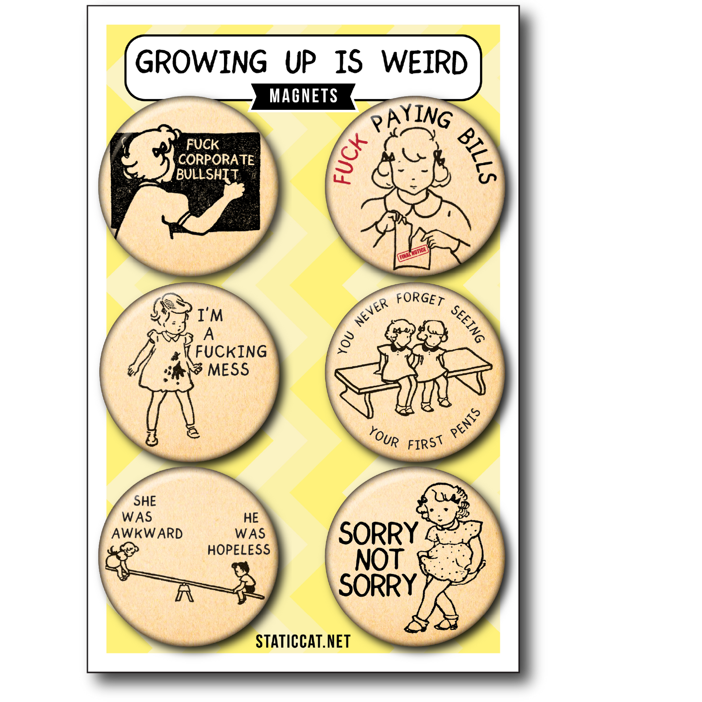 Growing Up Is Weird (6-Pack) - Magnets