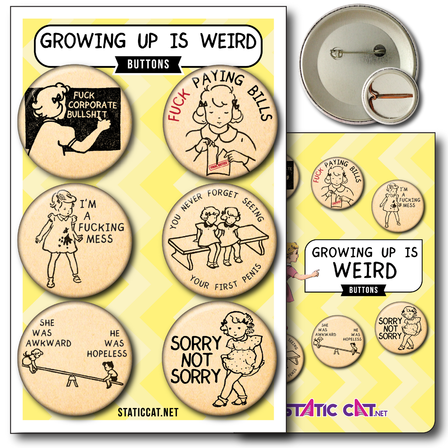 Growing Up Is Weird (6-Pack) - PINS