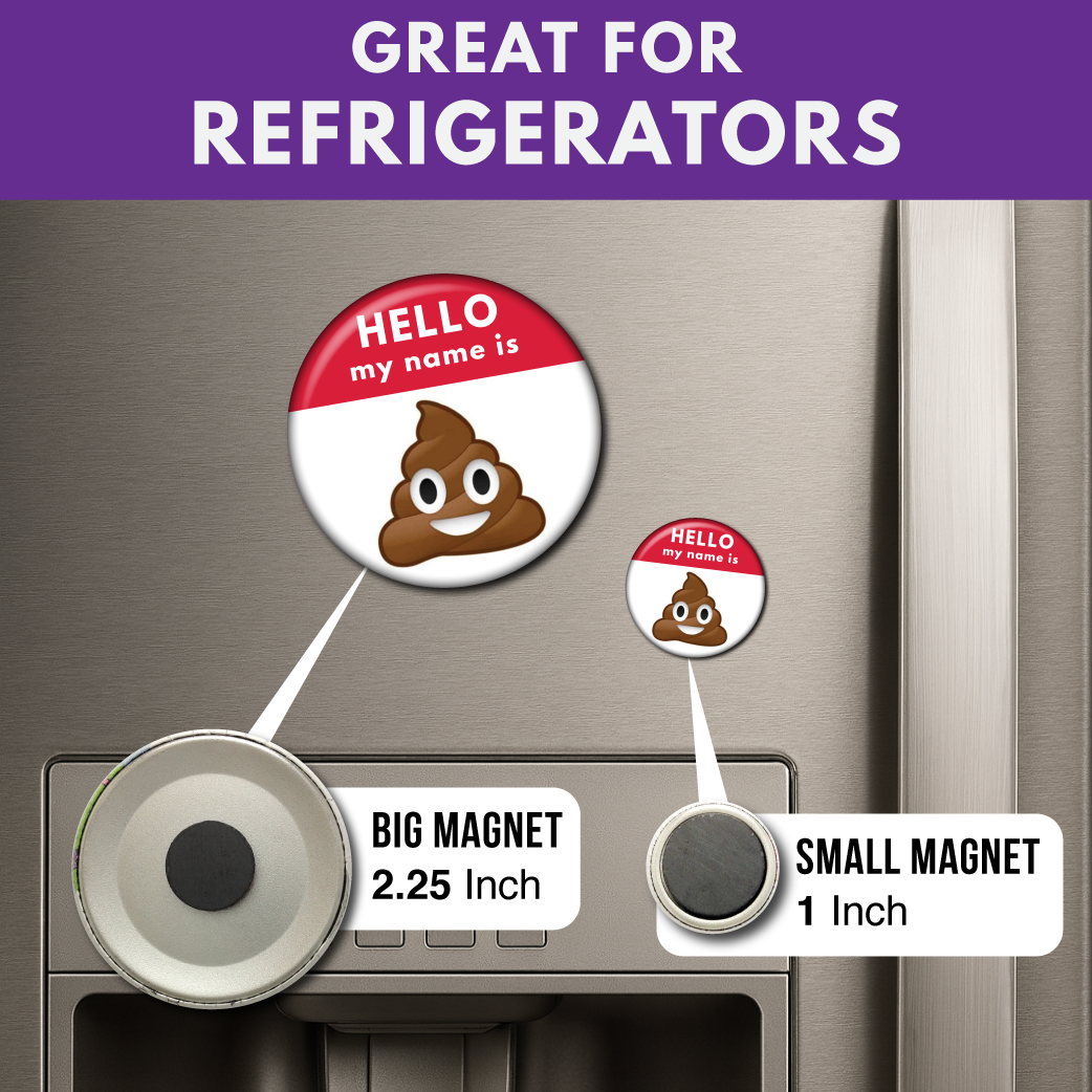 Hello My Name Is Poop Emoji – Magnet