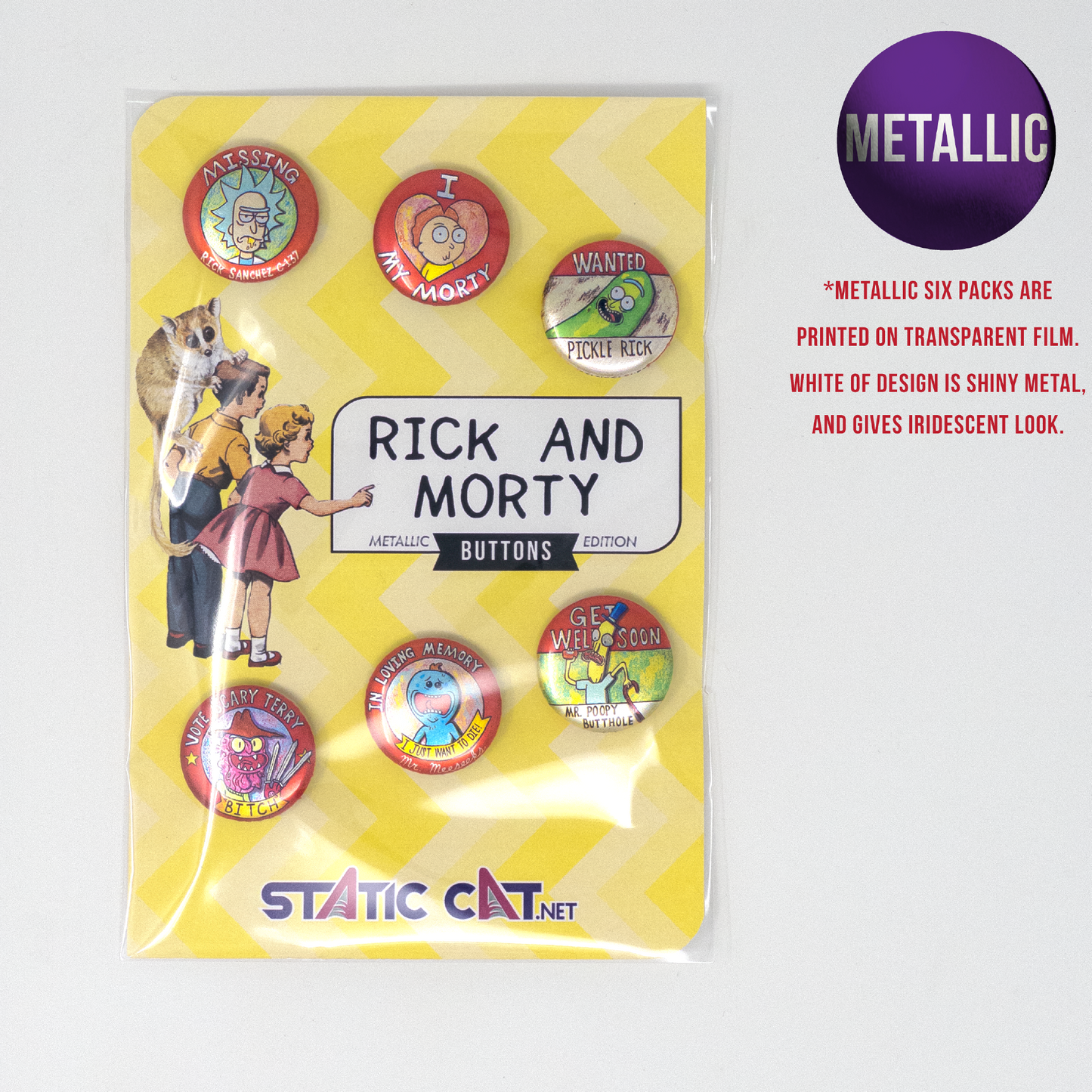 Rick and Morty (6-Pack) - Pins