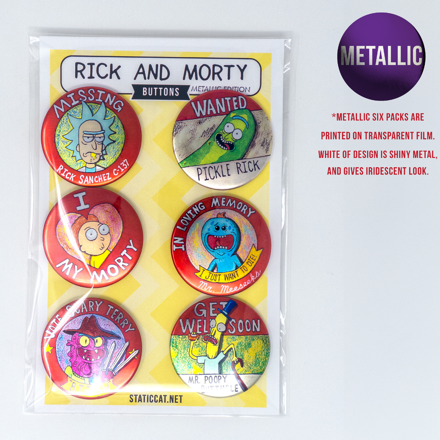 Rick and Morty (6-Pack) - Pins