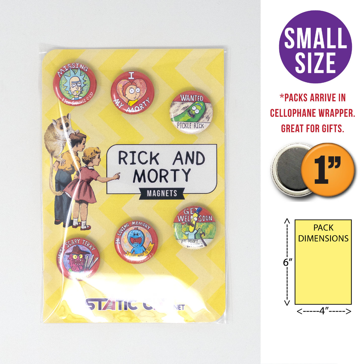 Rick And Morty (6-Pack) - Magnets