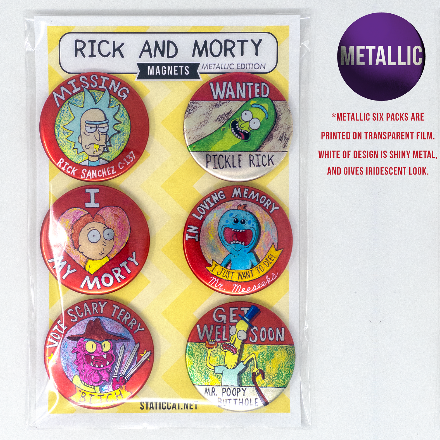 Rick And Morty (6-Pack) - Magnets