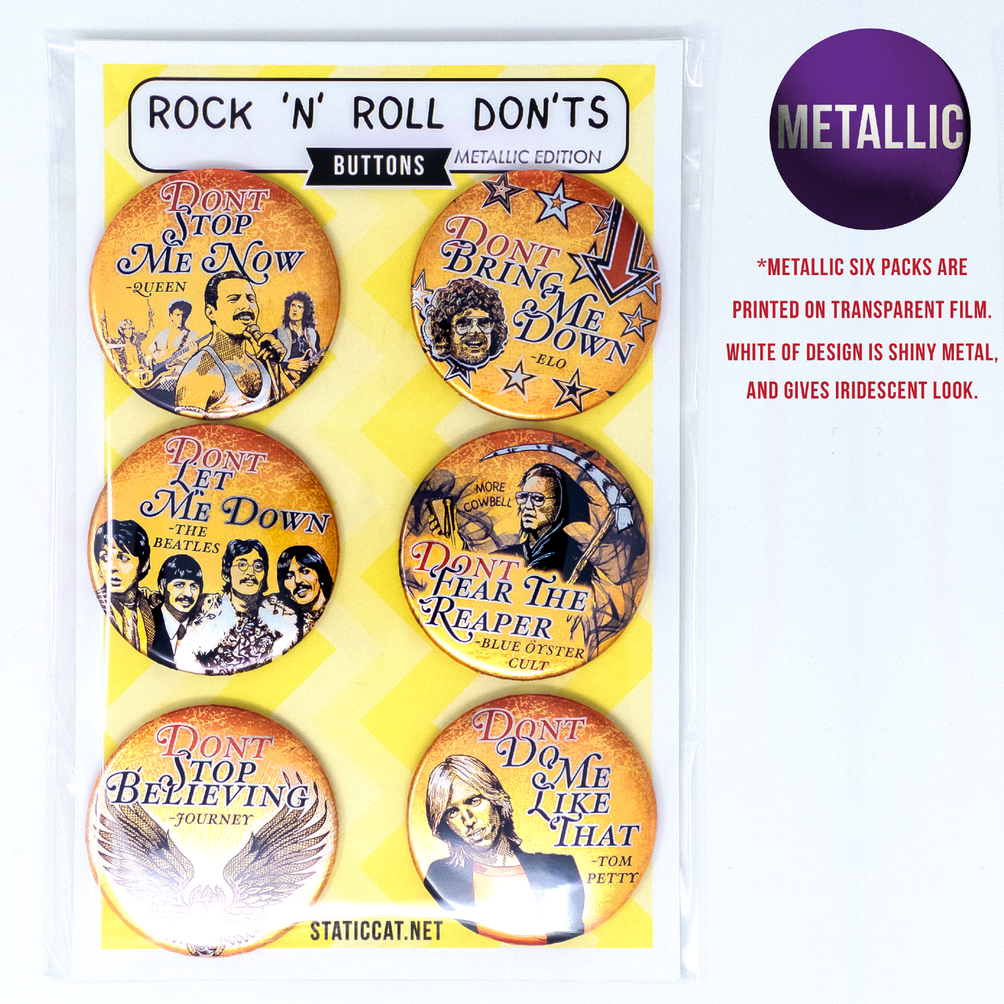 Rock 'N' Roll Don'ts (6-Pack) - Pins