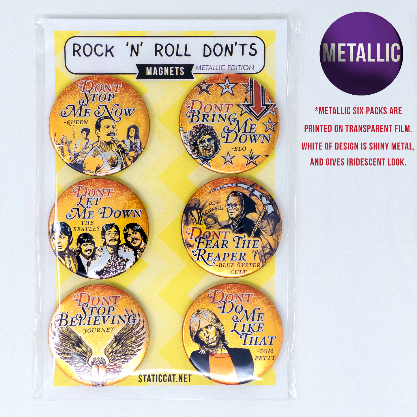 Rock 'N' Roll Don'ts (6-Pack) - Magnets