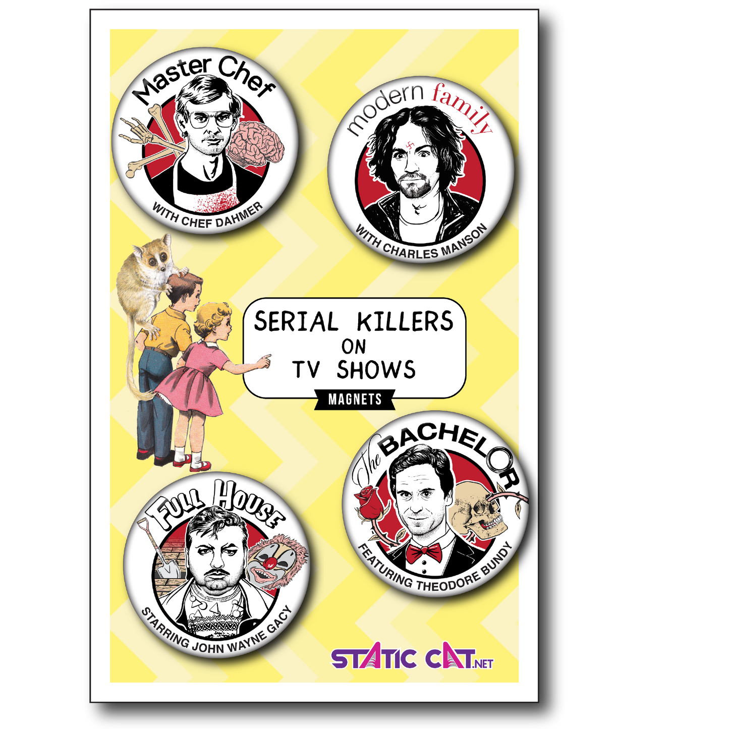 Serial Killers on TV Shows (4-Pack) – Magnets