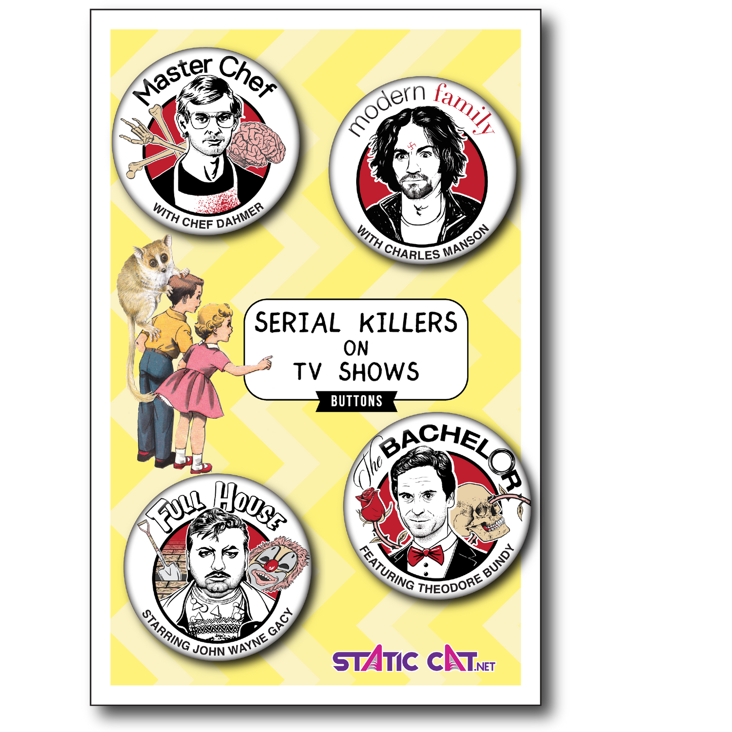 Serial Killers on TV Shows (4-Pack) – Pins