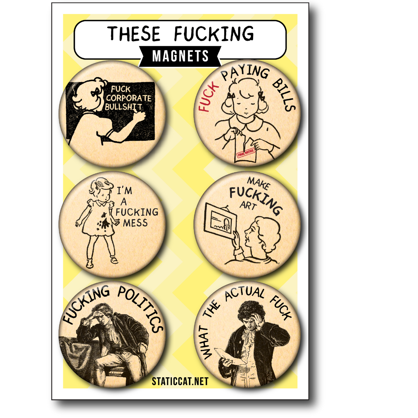 These Fucking Magnets (6-Pack) - Magnets