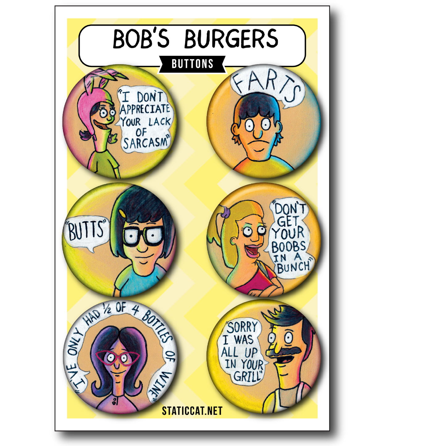Bob’s Burgers 6-Pack - Pins