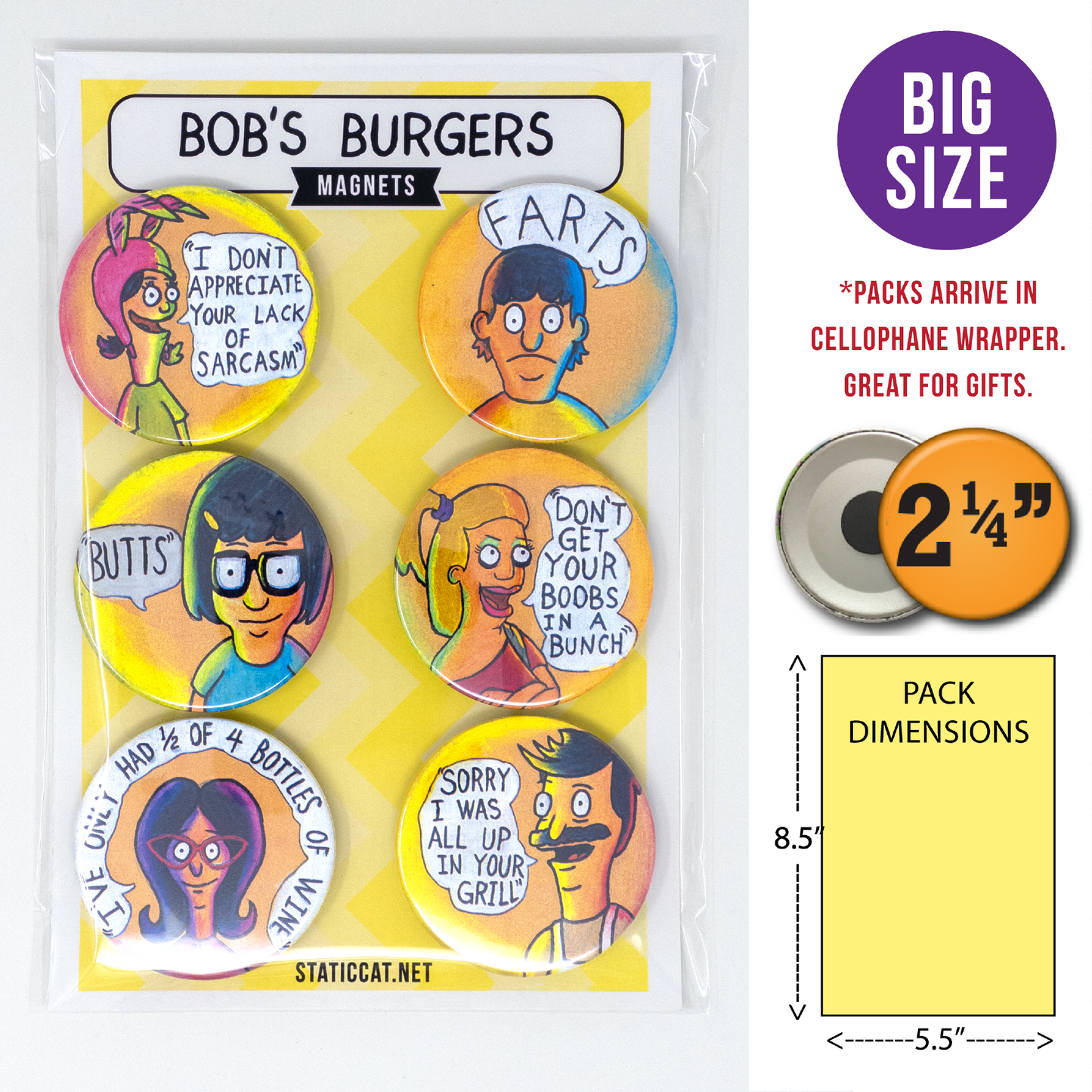 Bob’s Burgers (6-Pack) - Magnets