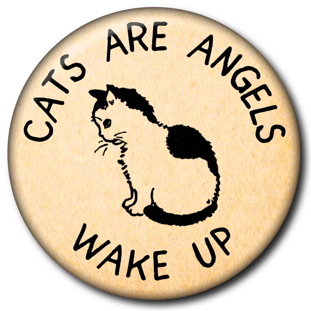 Cats Are Angels Wake Up – Pin