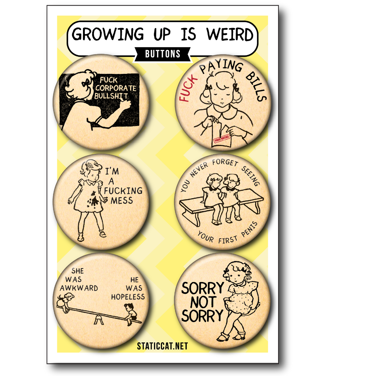 Growing Up Is Weird (6-Pack) - PINS