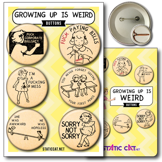 Growing Up Is Weird (6-Pack) - PINS