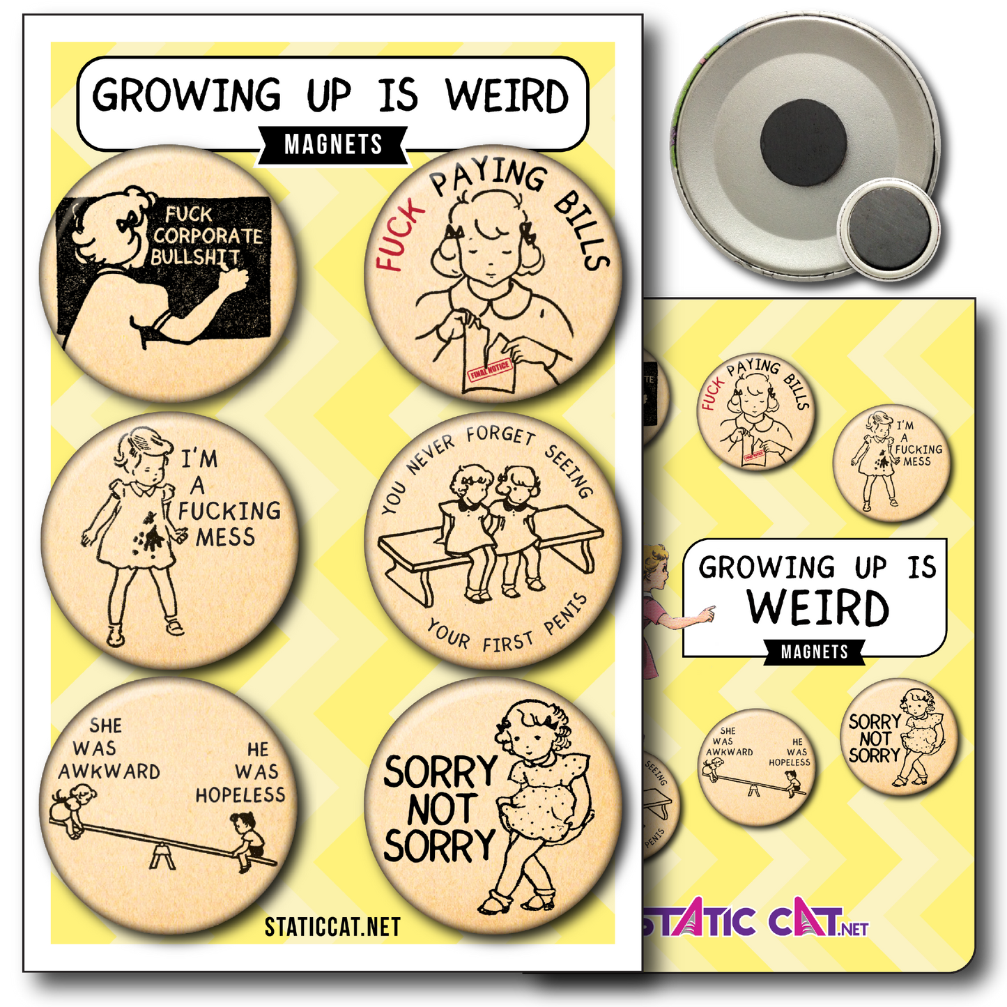 Growing Up Is Weird (6-Pack) - Magnets