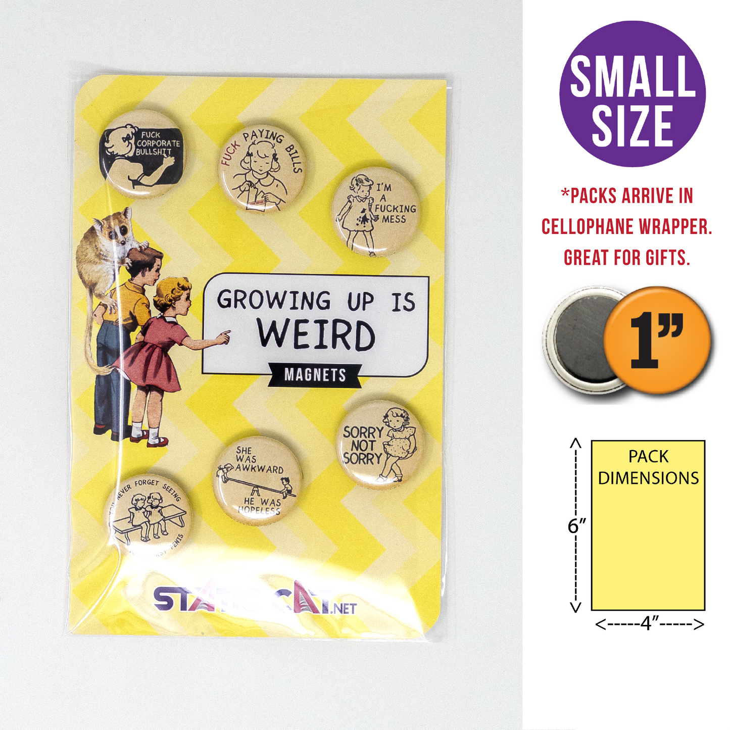 Growing Up Is Weird (6-Pack) - Magnets
