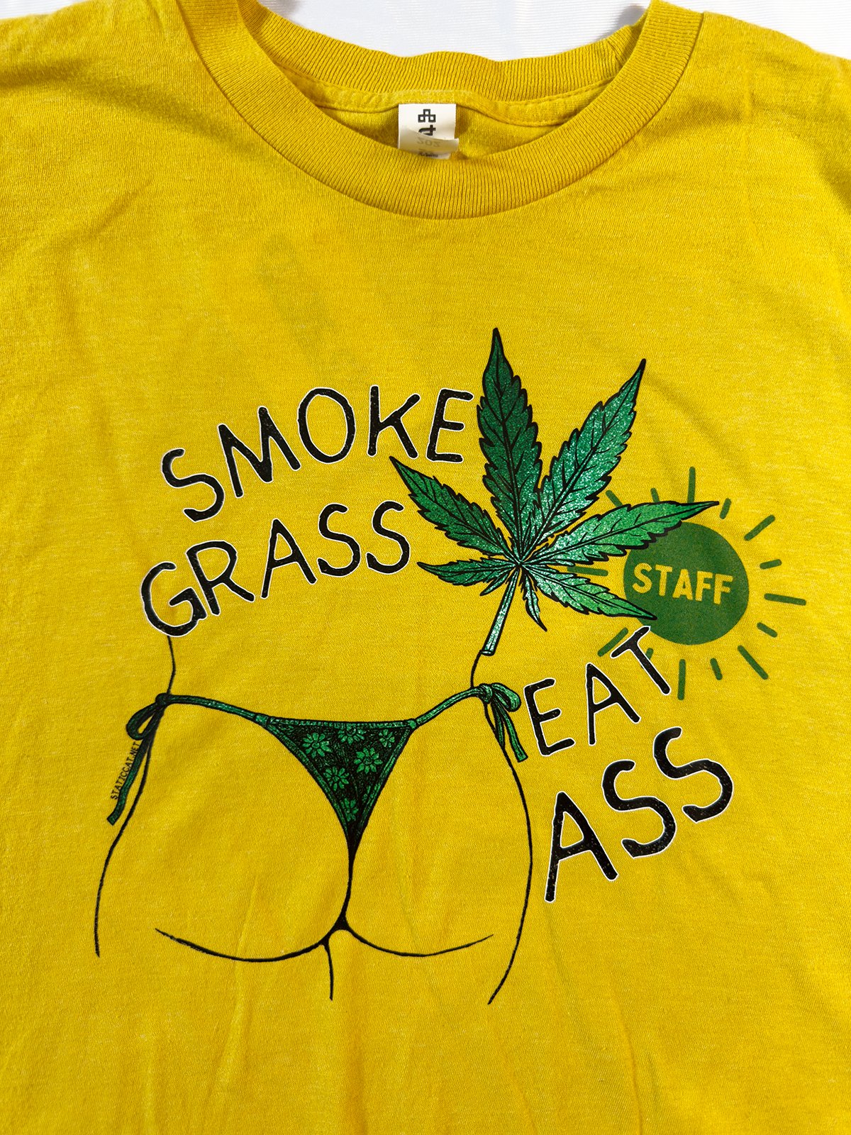 Smoke Grass Eat Ass Staff Tee (L)
