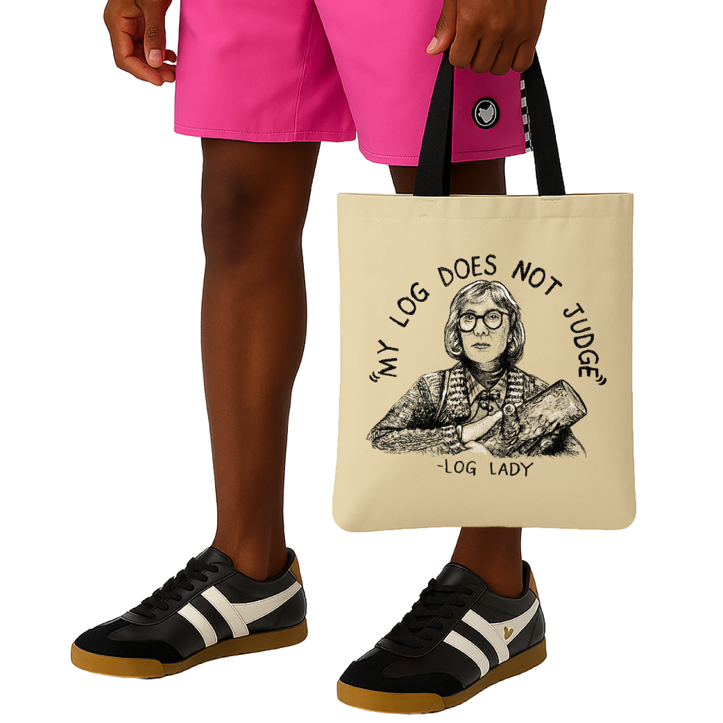 Log Lady "My Log Does Not Judge" (Twin Peaks) - Tote Bag
