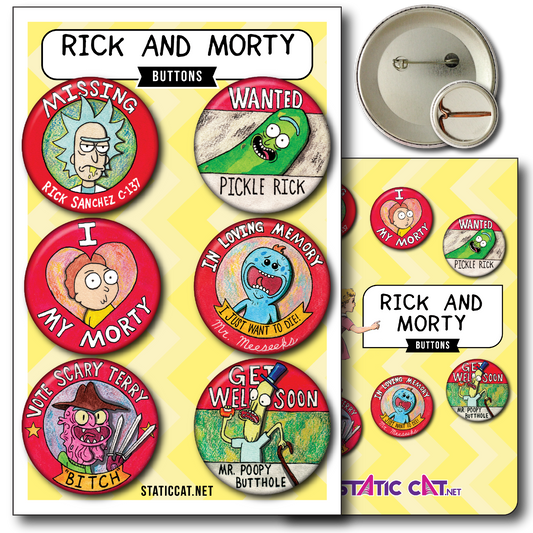 Rick and Morty (6-Pack) - Pins