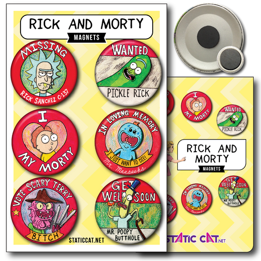 Rick And Morty (6-Pack) - Magnets