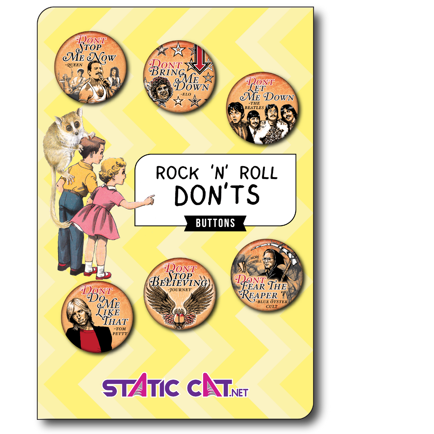 Rock 'N' Roll Don'ts (6-Pack) - Pins