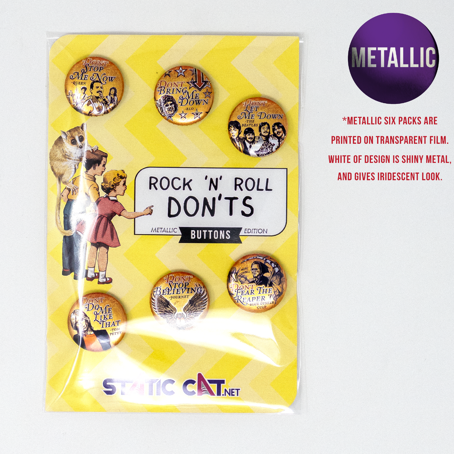 Rock 'N' Roll Don'ts (6-Pack) - Pins