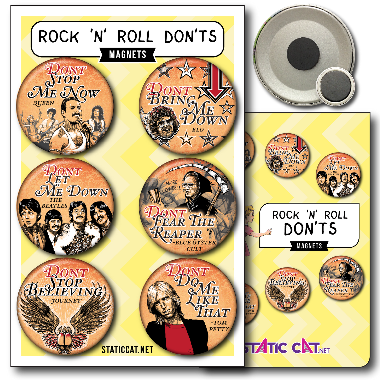 Rock 'N' Roll Don'ts (6-Pack) - Magnets