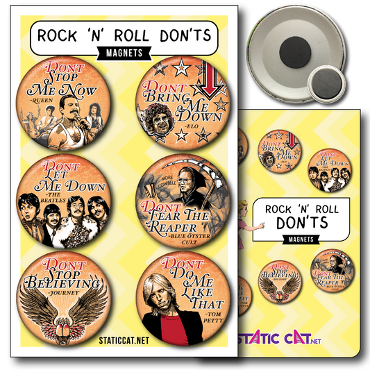 Rock 'N' Roll Don'ts (6-Pack) - Magnets