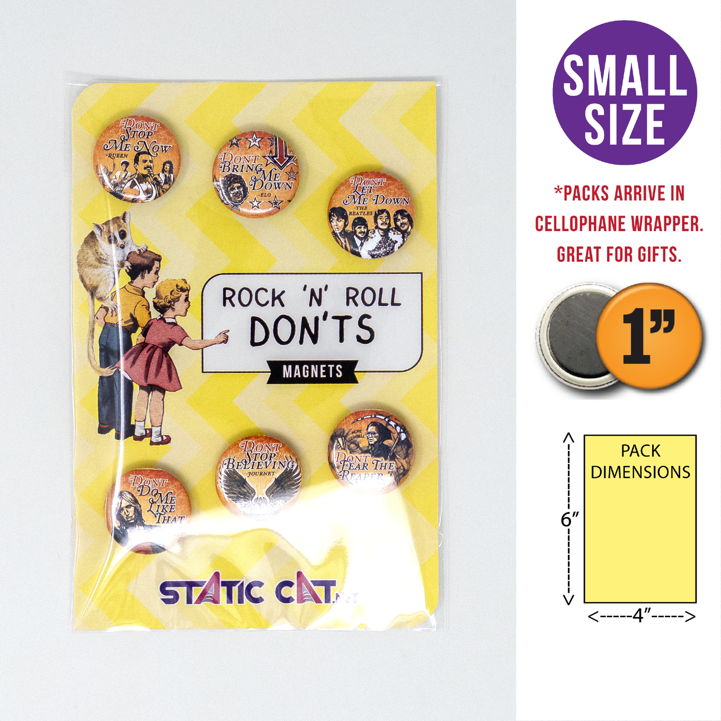 Rock 'N' Roll Don'ts (6-Pack) - Magnets