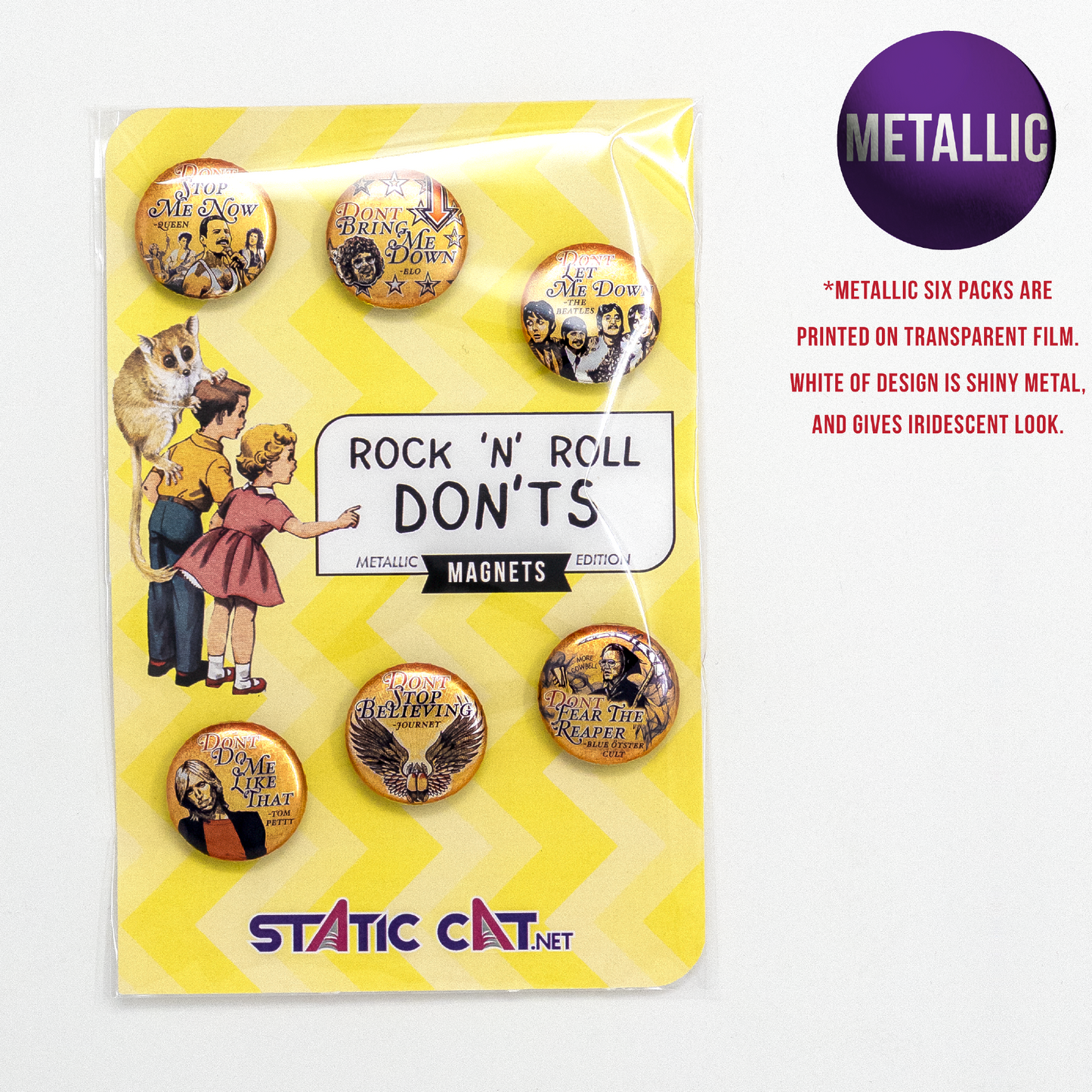 Rock 'N' Roll Don'ts (6-Pack) - Magnets
