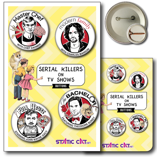 Serial Killers on TV Shows (4-Pack) – Pins