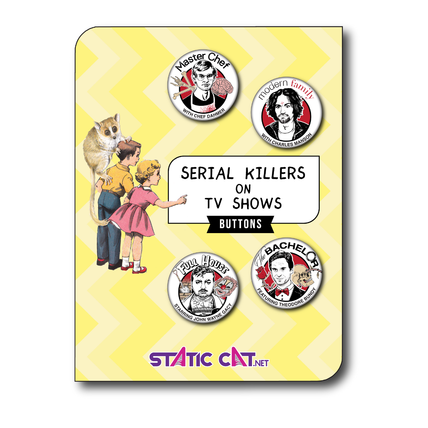 Serial Killers on TV Shows (4-Pack) – Pins