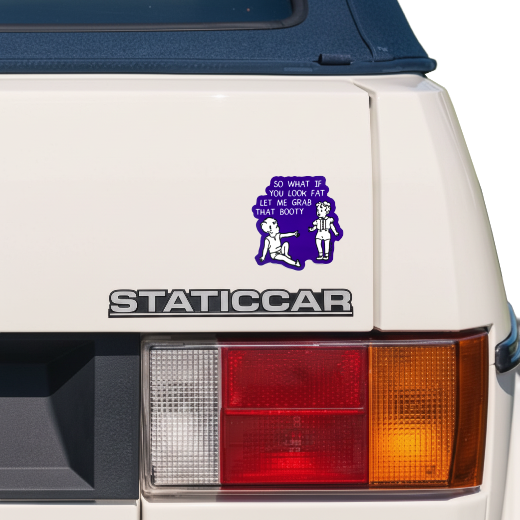 So What If You Look Fat Let Me Grab That Booty - Sticker