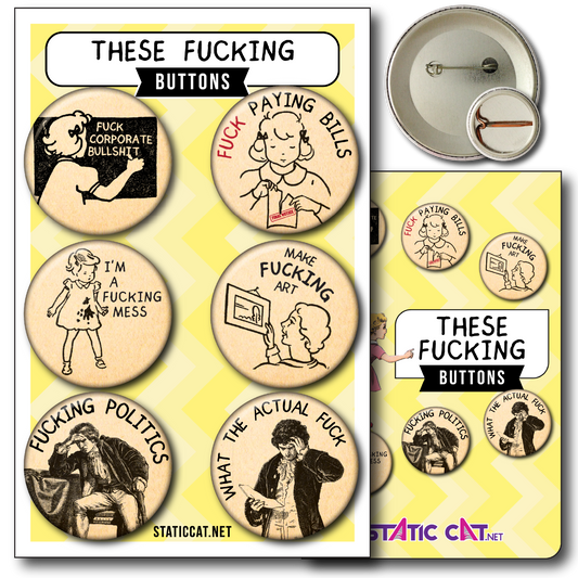 These Fucking Buttons (6-Pack) - Pins