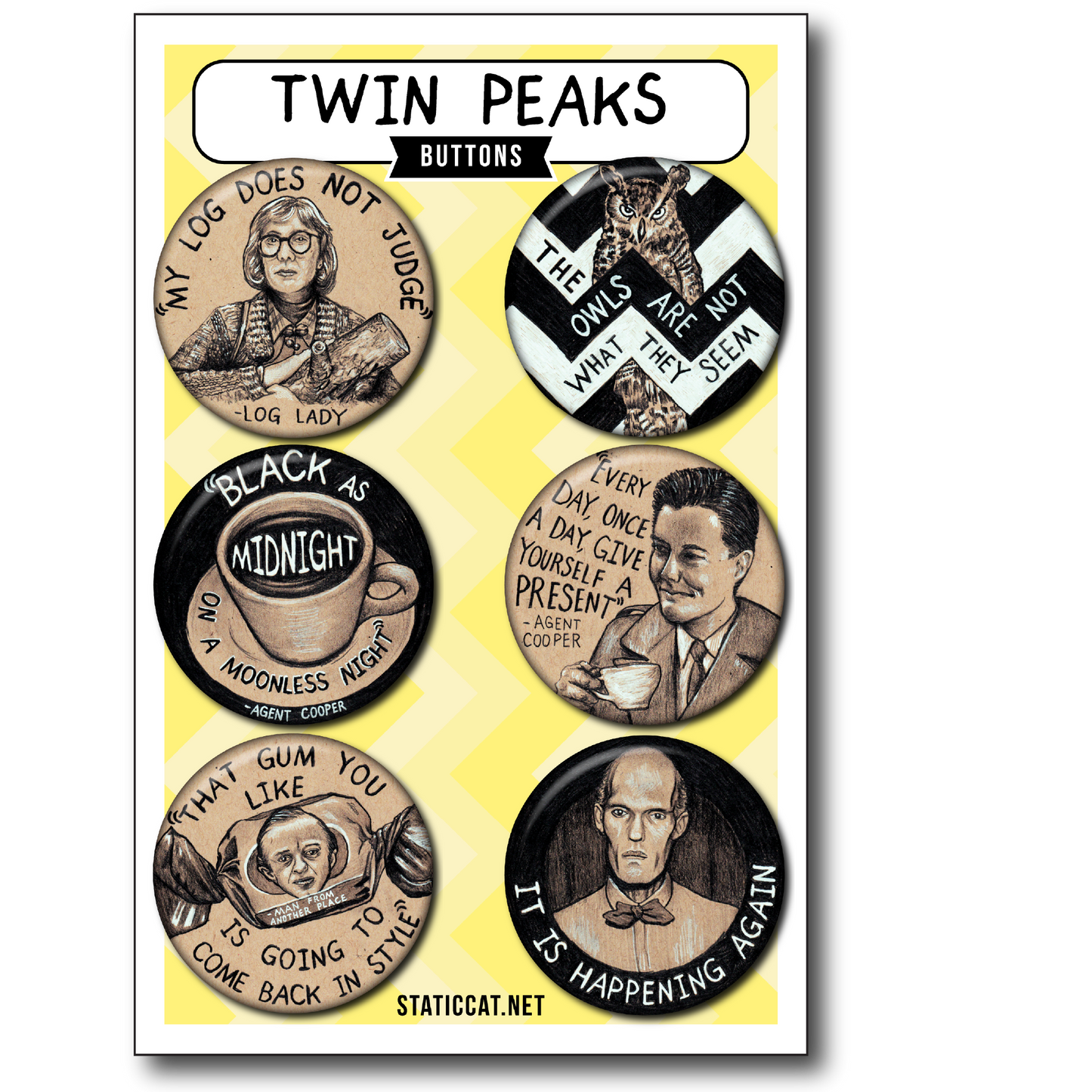 Twin Peaks (6-Pack) - Pins