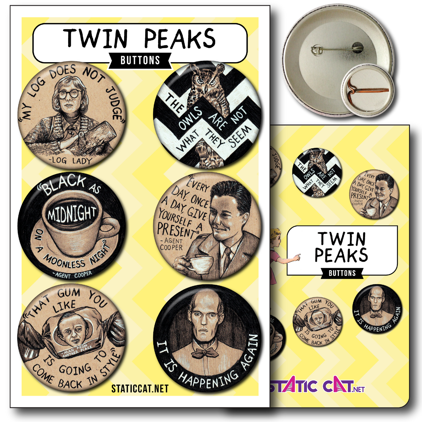 Twin Peaks (6-Pack) - Pins