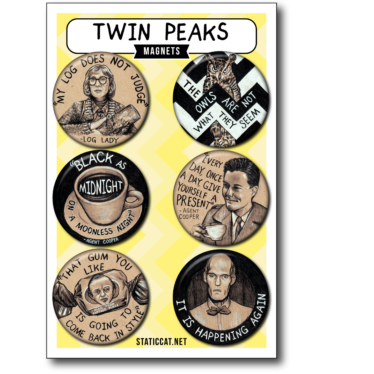 Twin Peaks (6-Pack) - Magnets