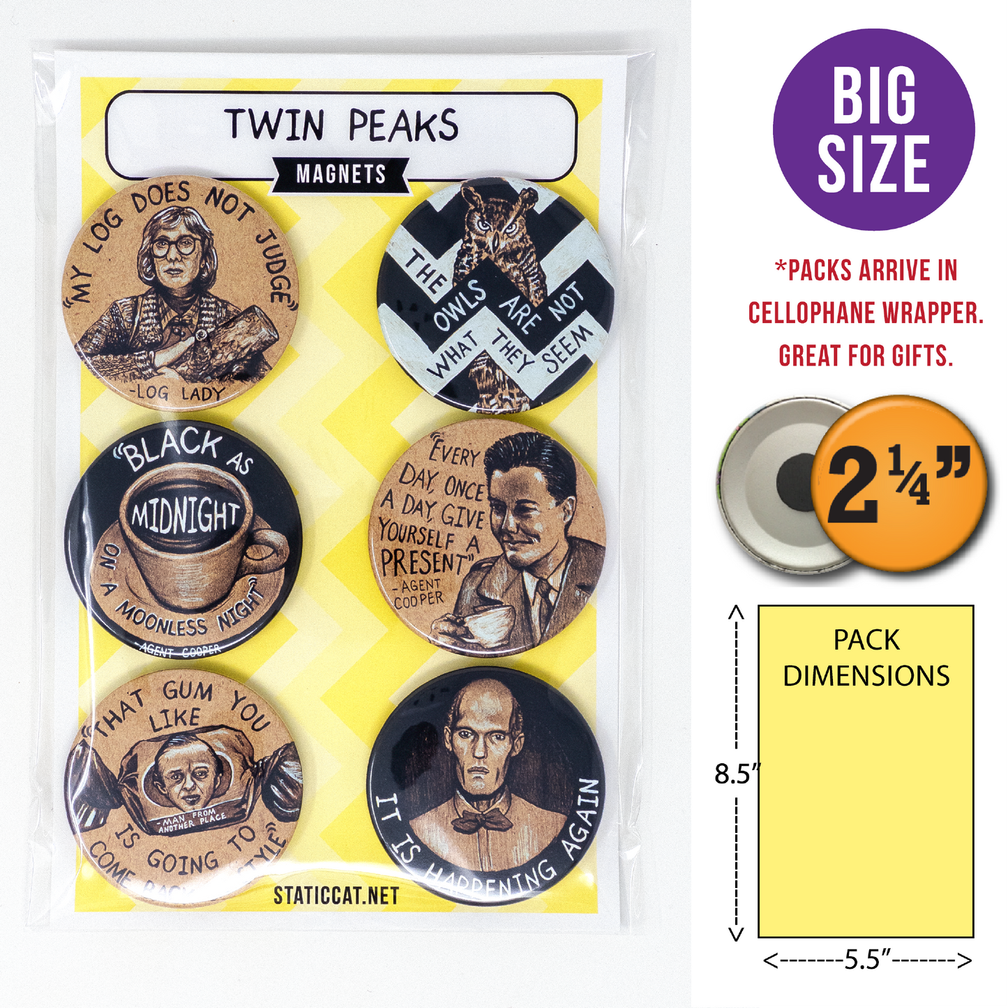 Twin Peaks (6-Pack) - Magnets