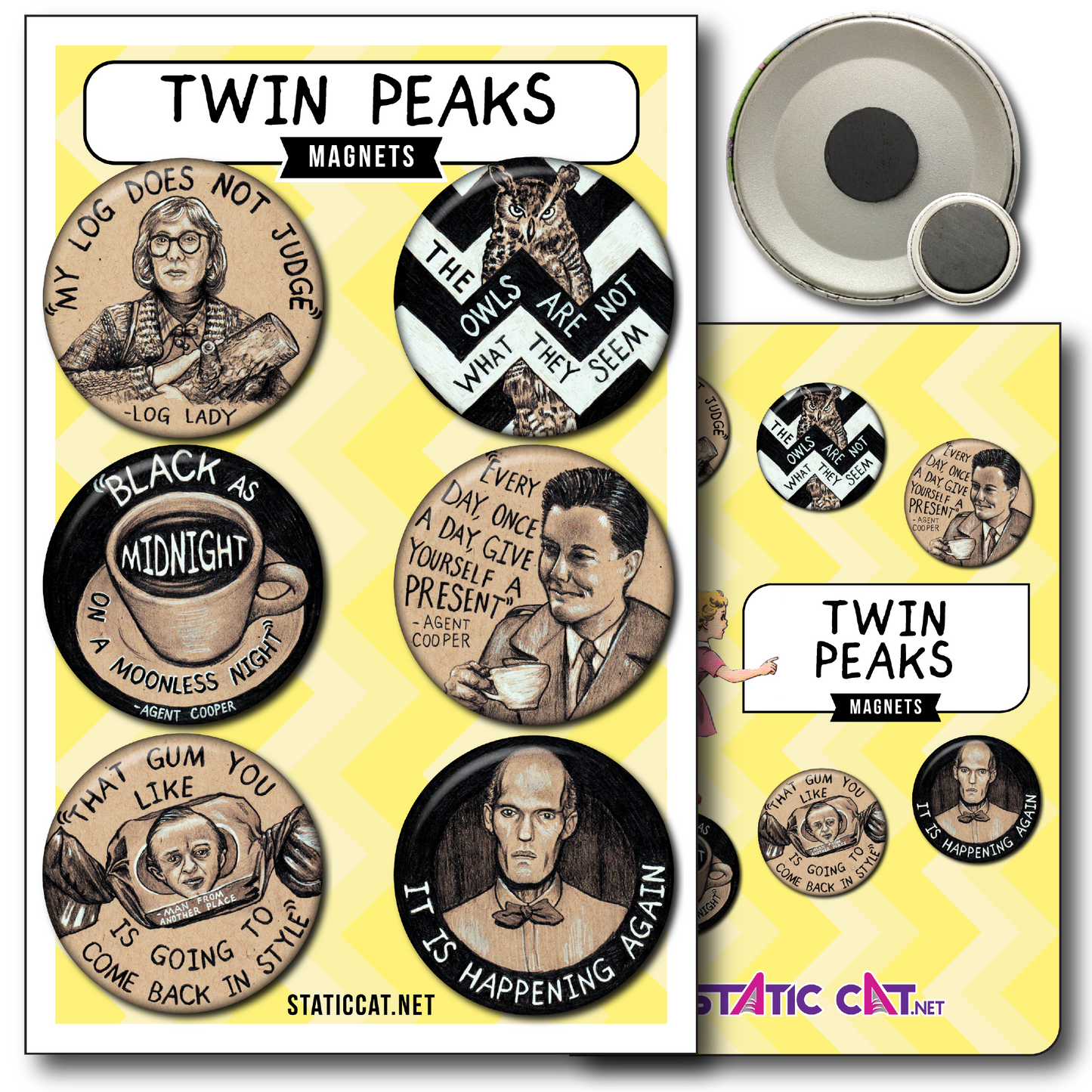 Twin Peaks (6-Pack) - Magnets