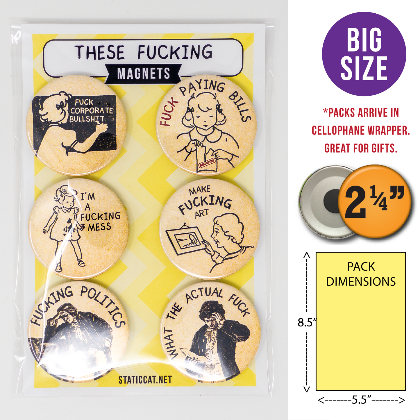 These Fucking Magnets (6-Pack) - Magnets